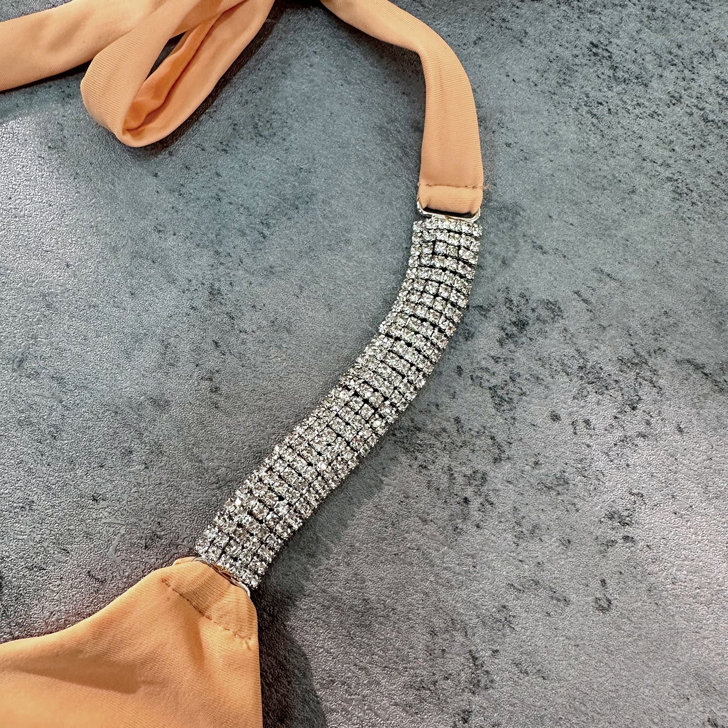 Bikini Lujo Albaricoque con Brillantes