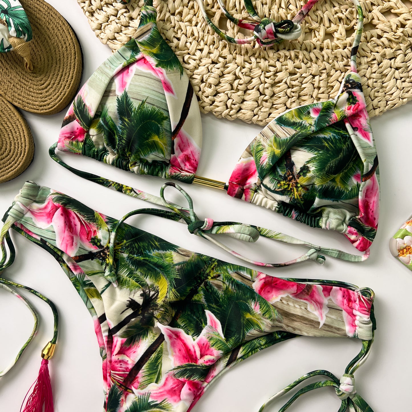 Bikini Sexy Floral Ajustable