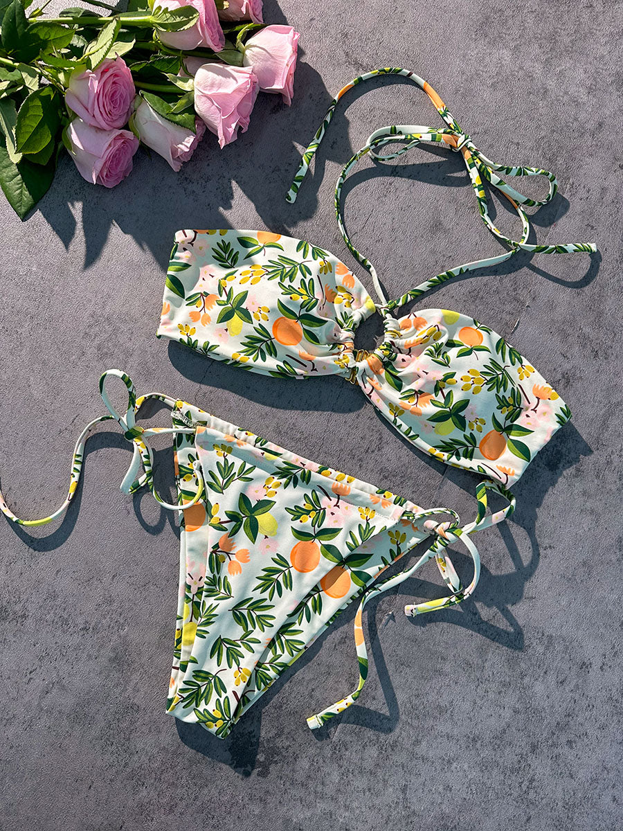 Bikini Verde Estilo Plantas