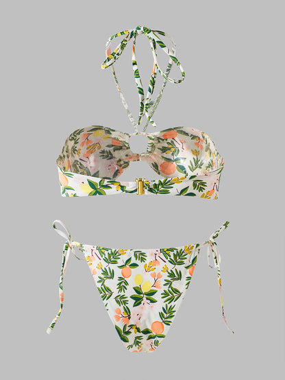 Bikini Verde Estilo Plantas