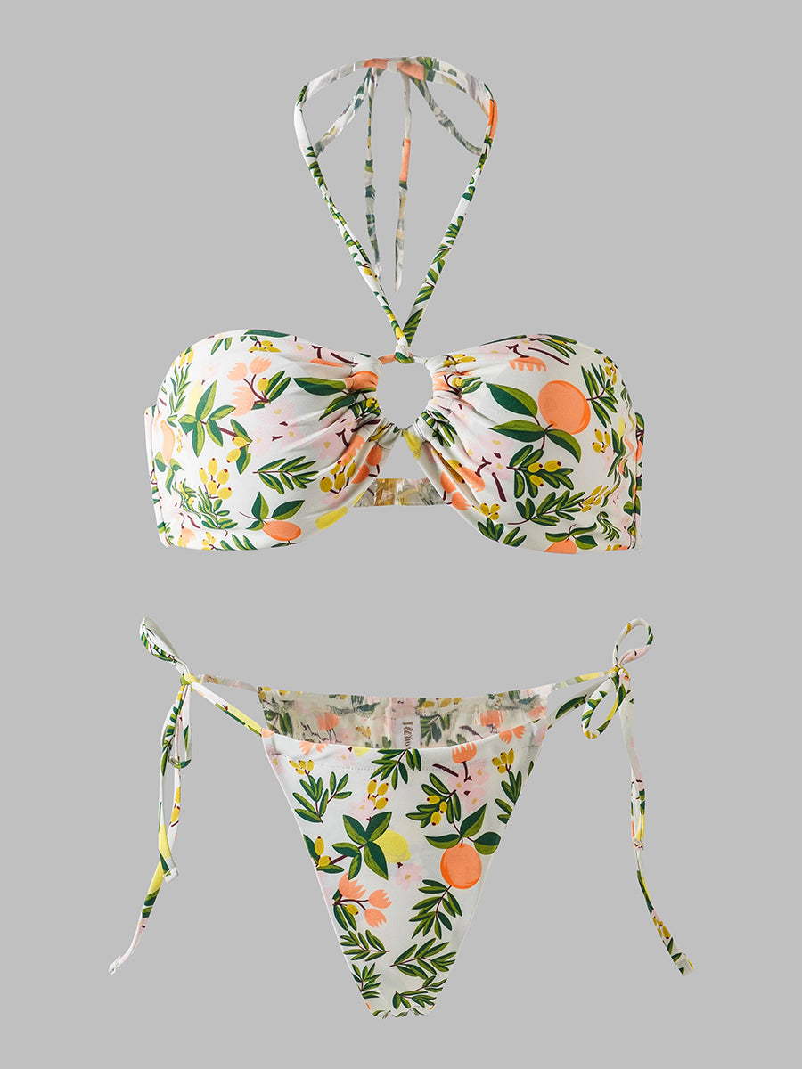 Bikini Verde Estilo Plantas